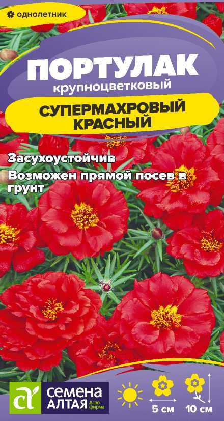 Портулак супермахровый красный