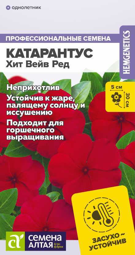 Катарантус Хит Вейв Ред