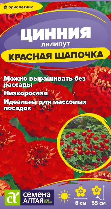 Цинния Красная шапочка