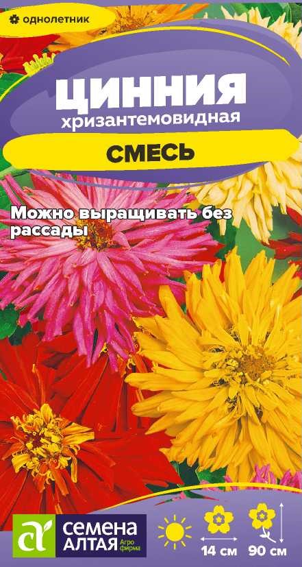 Цинния хризантем. смесь
