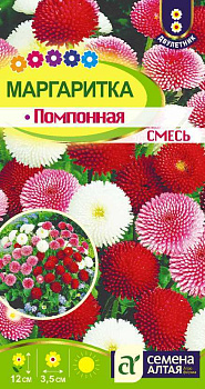 Цветы Маргаритка Помпонная смесь/Сем Алт/цп 0,05 гр.