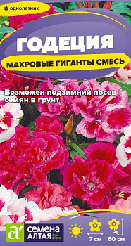 Цветы Годеция Махровые гиганты смесь/Сем Алт/цп 0,05 гр