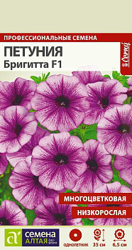 Цветы Петуния Бригитта F1  низкорослая многоцветковая/Сем Алт/цп 10 шт.