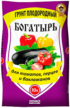 Биогрунт Богатырь "Для томатов, перца и баклажанов" 10 л