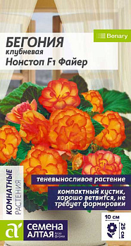 Цветы Бегония Нонстоп F1 Файер клубневая/Сем Алт/цп 4 шт. НОВИНКА