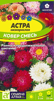 Цветы Астра Ковер Смесь низкорослая/Сем Алт/цп 0,2 гр.