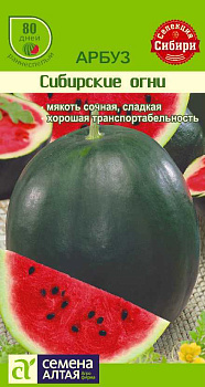 Арбуз Сибирские Огни/Сем Алт/цп 0,5 гр. Сибирская Селекция!