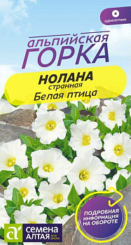 Цветы Нолана странная Белая птица/Сем Алт/цп 0,3 гр. Альпийская горка