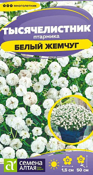 Цветы Тысячелистник Белый жемчуг/Сем Алт/цп 0,05 гр. многолетник
