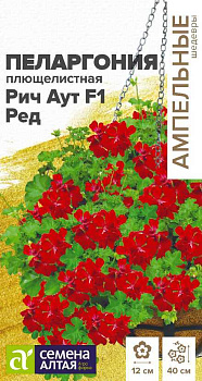 Цветы Пеларгония Рич Аут Ред плющелистная/Сем Алт/цп 3 шт. Ампельные шедевры НОВИНКА