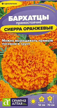 Цветы Бархатцы Сиерра Оранжевые/Сем Алт/цп 0,3 гр.