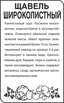 Зелень Щавель Широколистный/Сем Алт/бп 0,5 гр.