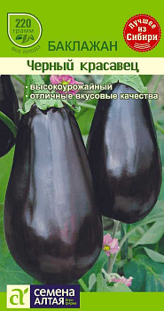 Баклажан Черный Красавец/Сем Алт/цп 0,2 гр.