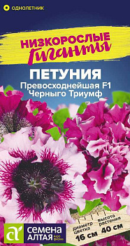 Цветы Петуния Превосходнейшая F1 Черныго Триумф/Сем Алт/цп 7 шт. Низкорослые гиганты