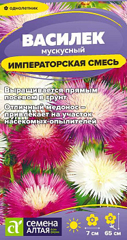 Цветы Василек Императорская Смесь мускусный/Сем Алт/цп 0,2 гр.