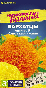 Цветы Бархатцы Антигуа Смесь карликовая/Сем Алт/цп 5 шт. Низкорослые гиганты