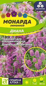 Цветы Монарда Диана лимонная/Сем Алт/цп 0,05 гр. многолетник НОВИНКА
